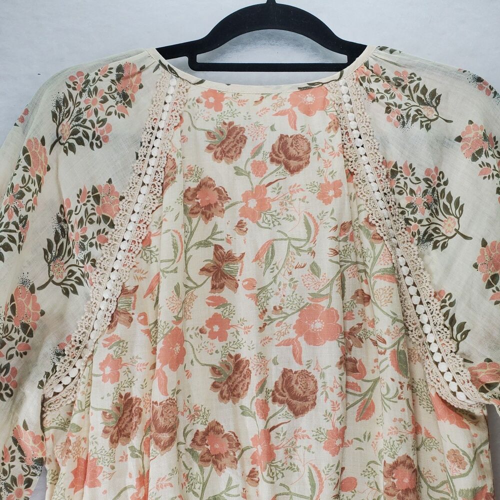 sz L Let Me Be Anthropology Wonton Flower Print Maxi Dress Free People Letmebe - Picture 8 of 14